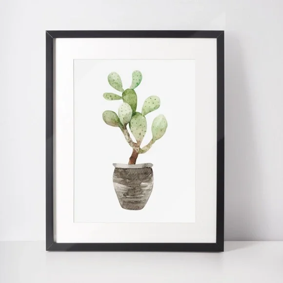 Wall Art Watercolor Cactus Plant Illustration Print Poster Unframed - Picture 5 of 9